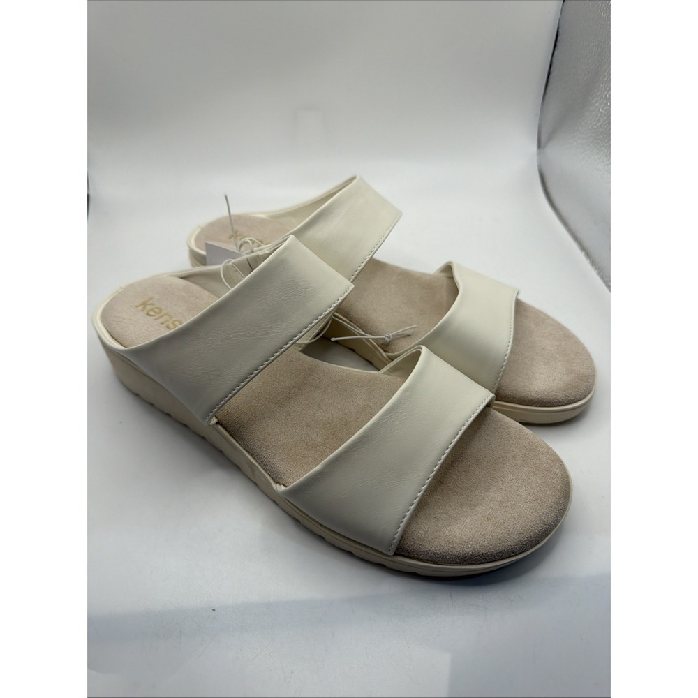 Kensie Women's Endy Comfort Slide Sandals Beige Size 10. New
